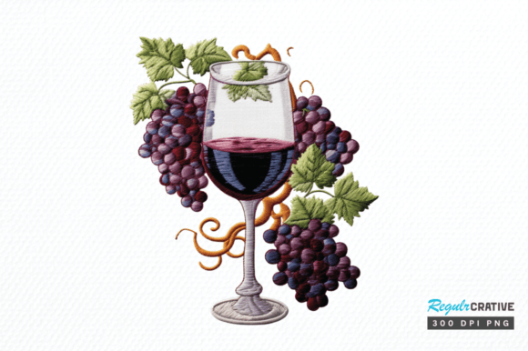 Embroidery Wine Glass Clipart: A Designer’s Review