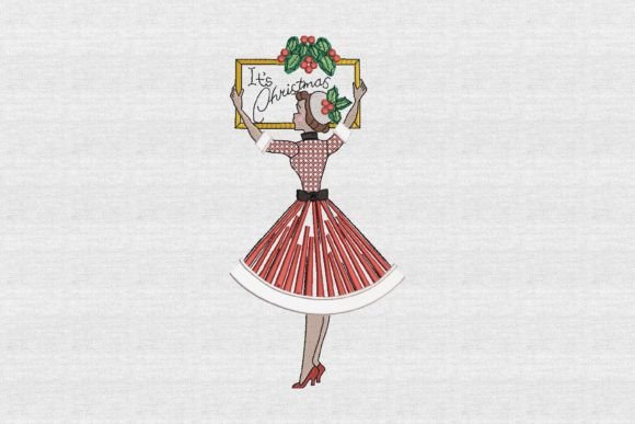 Retro Lady It’s Christmas Embroidery Review