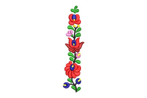 Reviewing Colorful Flowers Artistic Embroidery Design